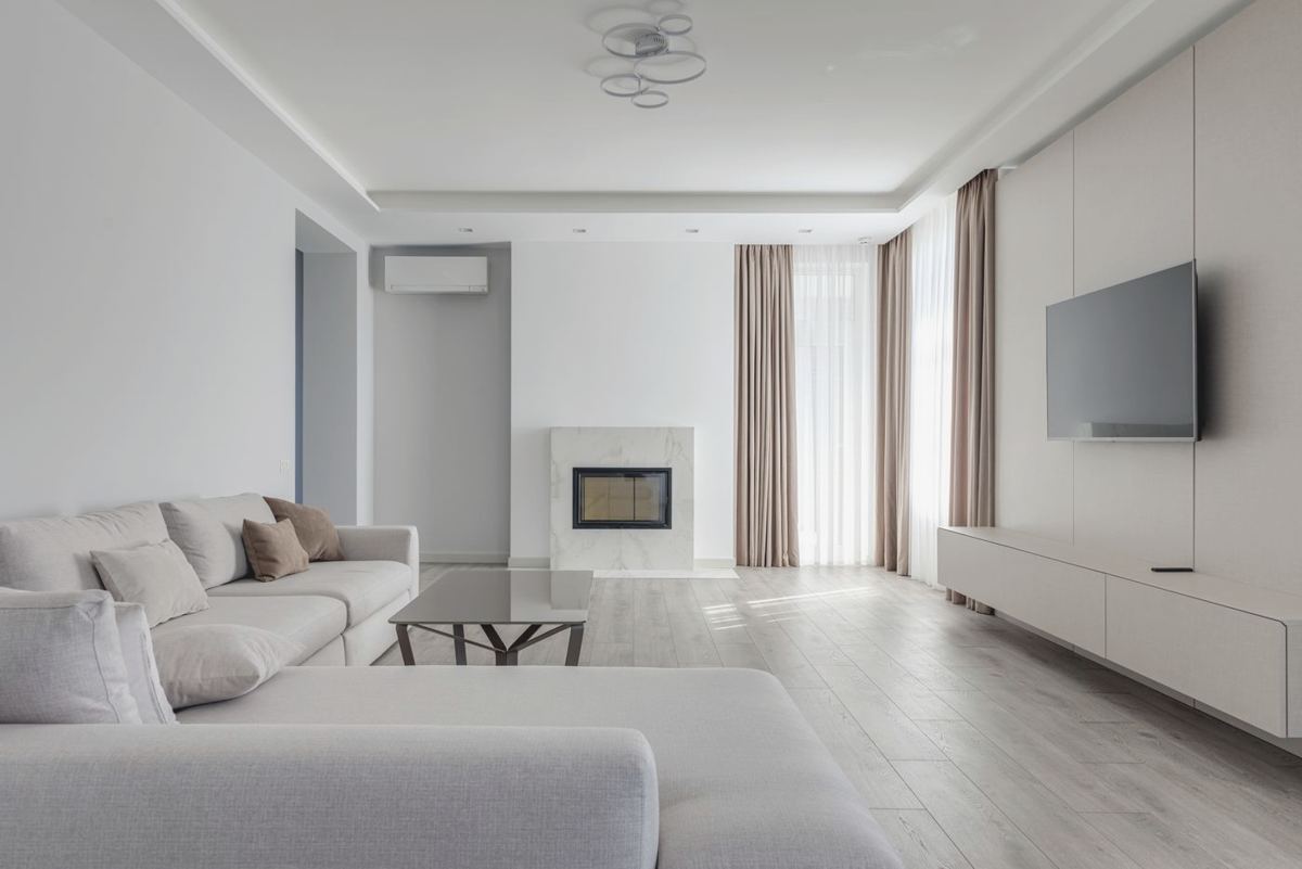 A calm, light living space